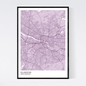 Glasgow City Map Print