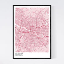 Load image into Gallery viewer, Glasgow City Map Print