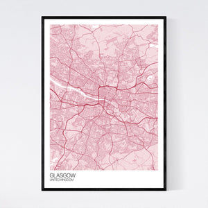 Glasgow City Map Print