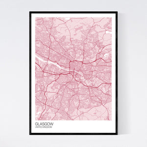 Glasgow City Map Print