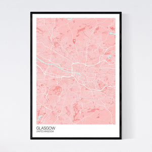 Glasgow City Map Print