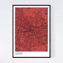 Load image into Gallery viewer, Glasgow City Map Print