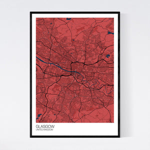 Glasgow City Map Print