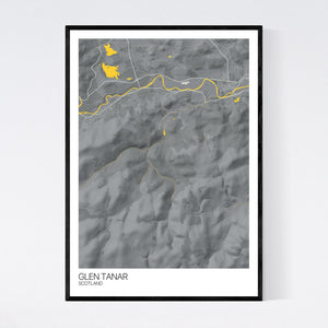 Glen Tanar Region Map Print