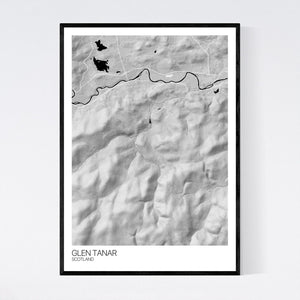 Glen Tanar Region Map Print