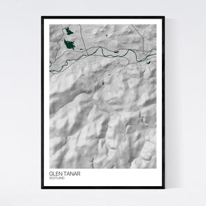 Glen Tanar Region Map Print