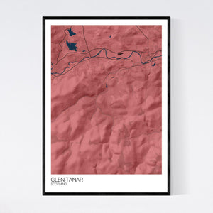 Glen Tanar Region Map Print