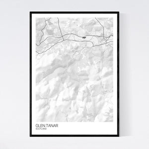Glen Tanar Region Map Print