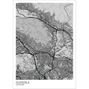 Map of Glendale, California