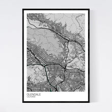 Load image into Gallery viewer, Map of Glendale, California