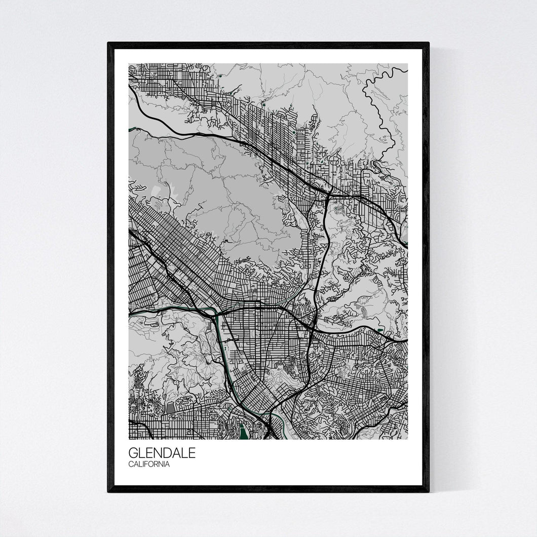 Map of Glendale, California