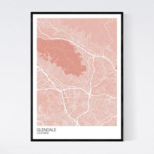 Glendale City Map Print