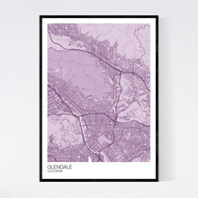 Load image into Gallery viewer, Glendale City Map Print
