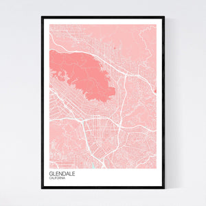 Glendale City Map Print