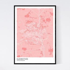 Glenrothes City Map Print