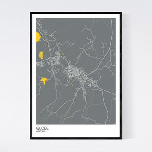 Globe City Map Print
