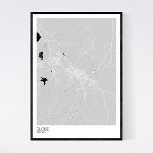 Globe City Map Print