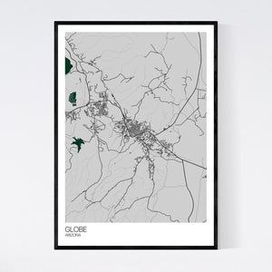 Globe City Map Print