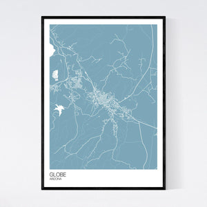 Globe City Map Print