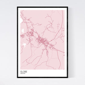 Globe City Map Print