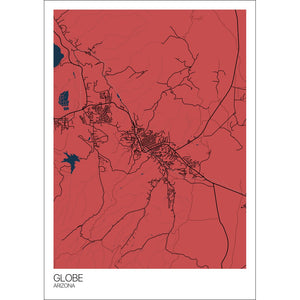 Map of Globe, Arizona
