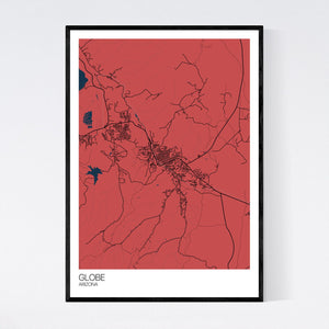 Map of Globe, Arizona