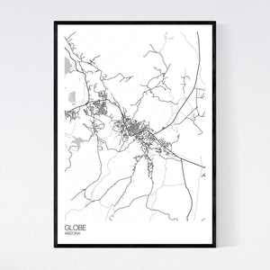 Globe City Map Print