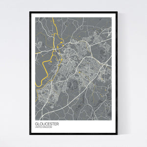 Gloucester City Map Print