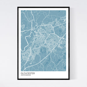 Gloucester City Map Print