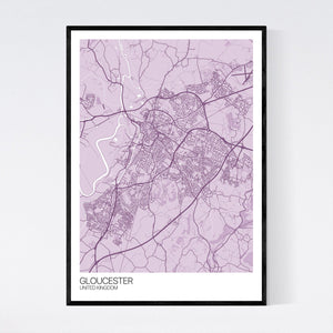 Gloucester City Map Print