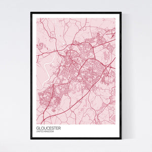 Gloucester City Map Print