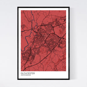 Gloucester City Map Print