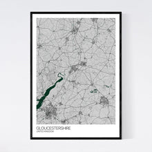 Load image into Gallery viewer, Gloucestershire Region Map Print