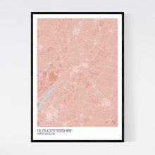 Load image into Gallery viewer, Gloucestershire Region Map Print