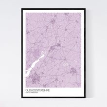 Load image into Gallery viewer, Gloucestershire Region Map Print