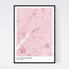 Load image into Gallery viewer, Gloucestershire Region Map Print