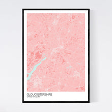 Load image into Gallery viewer, Map of Gloucestershire, United Kingdom