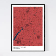 Load image into Gallery viewer, Gloucestershire Region Map Print