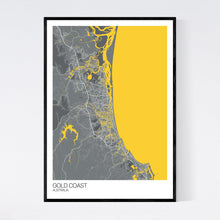 Load image into Gallery viewer, Gold Coast City Map Print