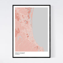 Load image into Gallery viewer, Gold Coast City Map Print