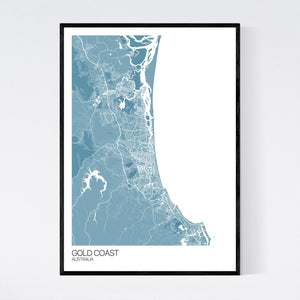Gold Coast City Map Print