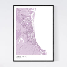 Load image into Gallery viewer, Gold Coast City Map Print