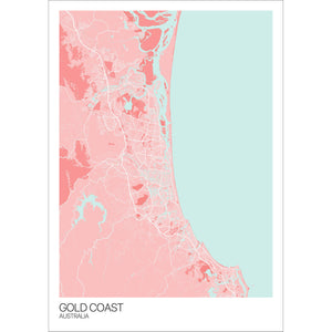 Map of Gold Coast, Australia