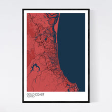 Load image into Gallery viewer, Gold Coast City Map Print