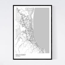 Load image into Gallery viewer, Gold Coast City Map Print