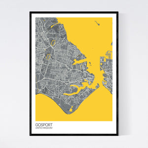 Gosport City Map Print