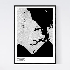 Gosport City Map Print
