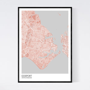 Gosport City Map Print