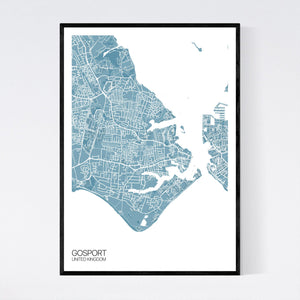 Gosport City Map Print