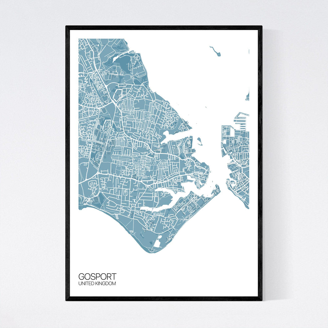 Gosport City Map Print